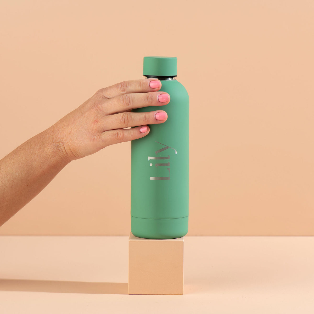 Luxe Soft Touch Bottle || 500ml - Make it Yours || Green – My Order Cup